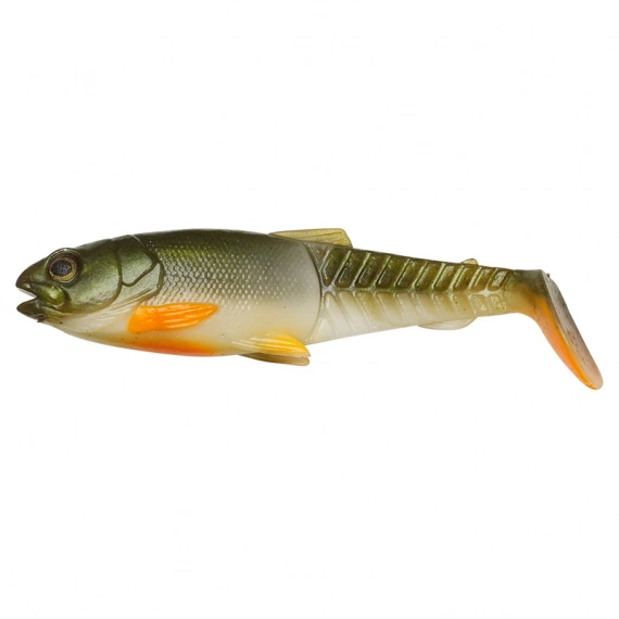 Silikonska Vaba Savage Geare Craft Cannibal Paddletail 12,5cm / 20g - Olive Pearl Hot Orange